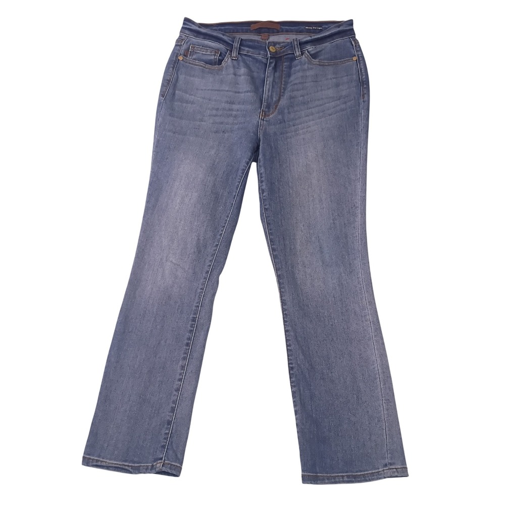 Judy Blue Skinny Fit Capri Jeans Medium Wash Blue Denim 11/30 Juniors